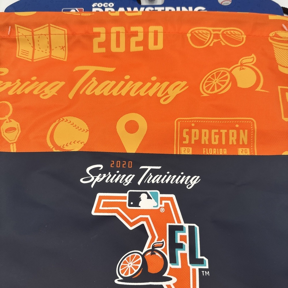 MLB Drawstring Backpack Florida Spring Training 2020 Bag FOCO Orange‎ NEW - Picture 3 of 9